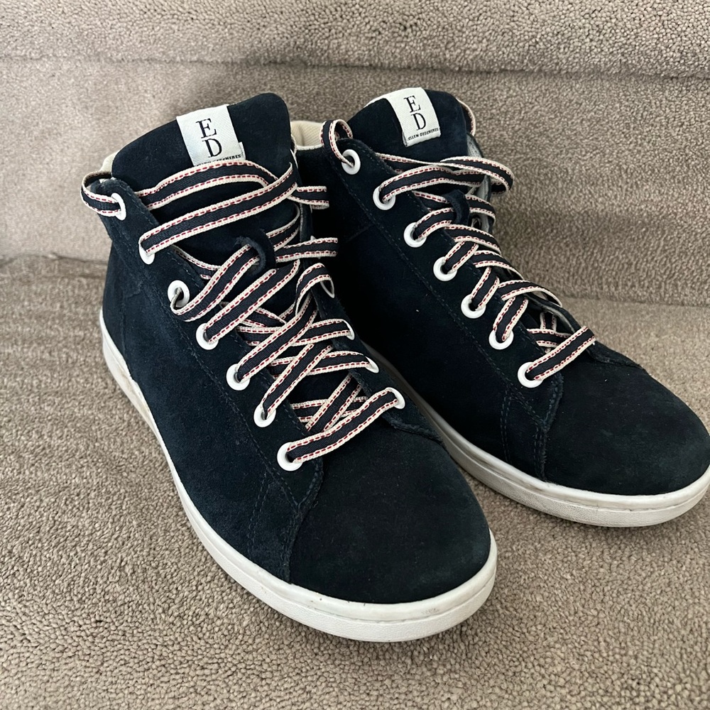 Navy Suede Sneakers